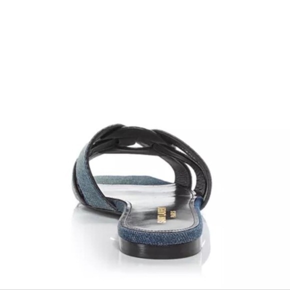 Saint Laurent Tribute Denim Mule Slide Sandals in Deep Navy Jeans Size 36.5 - Picture 5 of 10